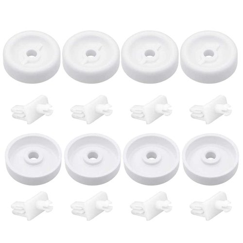 2024 Upgraded WD35X21038 Dishwasher Lower Rack Wheel Kit by Beaquicy - Replacement for G-E Ken-more May-tag Hot-point Dishwasher - Replaces WD12X10074 WD12X10076 WD12X0272 WD12X0427 - Pack of 8