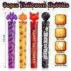 AuroTops 80pcs Halloween Mini Bubble Wands, Halloween Party Favors for Kids, Halloween-Themed Stickers Bubble Wands for Trick or Treat, Goodie Bags, Halloween Toys Gifts for Kids