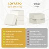 LOYATRO Goat Milk Soap Bar 4.8 oz (4 Bars) For Dry Sensitive Skin. Natural Soap For Women, Men, Kids & Baby. Great For Face & Body