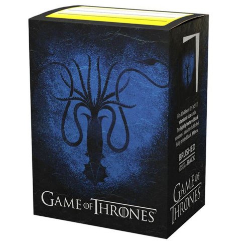 Dragon Shield Card Sleeves – Brushed Art Game of Thrones: House Greyjoy Standard Size 100CT - MGT Card Sleeves are Smooth & Tough - Compatible with Pokemon, Yugioh, & Magic The Gathering Card Sleeves