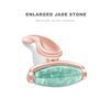 I·B·N G Jade Face Roller with 3 Interchangeable Heads, Facial Tools Face Rollers for Women, Face Massage Skin Care Beauty Tools (Green+Rose)