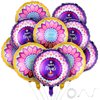 Libima 10 Pcs Diwali Decorations 18 Inch Foil Diwali Balloons with 1 Roll Ribbon Deepavali Party Foil Balloons for Indian Rangoli Party Decorations Festival of Lights Party Supplies Favors, 2 Styles