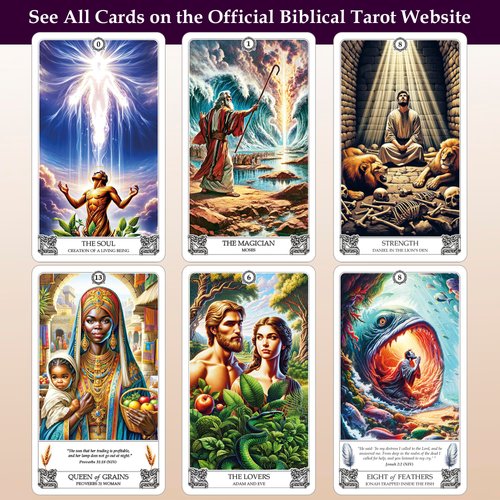 Biblical Tarot Deck: A 78-Card Deck & Guidebook. Unique, Based on The Wisdom of The Bible. Premium Quality. Flexible and Easy to Shuffle. High Detail Print. Full Size - 4.75x2.75 (Second Edition)
