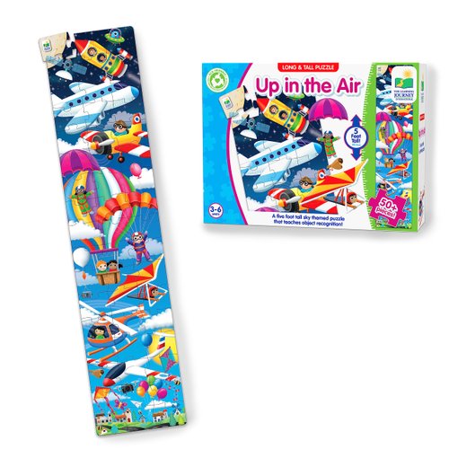 The Learning Journey: Long & Tall Puzzle - Up in The Air- Kids Height Chart Puzzle - 5 Foot Tall - Toddler Children Learning Preschool - Age 3 and Up Award-Winning Toys