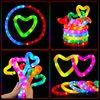 24 pcs Light Up Glow Sticks, LED Pop Tubes Party Favors for Kids 4-8 Glow in The Dark Party Supplies Fidget Toys Tubes for Halloween Birthday Gifts Xmas Stocking Goodie Bags Stuffers Wedding Decor
