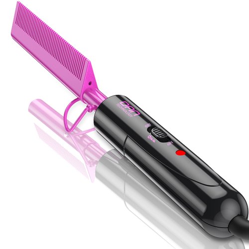 DAN Technology Dual Voltage Ceramic Pressing Comb - 450°F Fast Heating Mini Straightener for Lace...