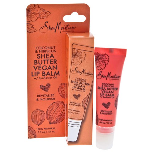 Shea Moisture Coconut & Hibiscus Butter Lip Balm Care for Unisex, 0.5 Ounce