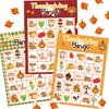 Thanksgiving Bingo Game for Kids 24 Players 8 Designs Multi Color Holiday School Activity Party Game Supplies