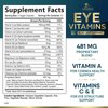 Eye Vitamins & Mineral Supplement, Contains Lutein, Zeaxanthin, Bilberry & Zinc, Supports Eye Strain, Vision Macular Health & Dry Eyes for Adults with Vitamin C & E, Lycopene, Non-GMO - 60 Capsules