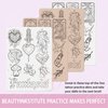 TgoBeauty Men Women Double Sides Designs Tiny Tattoo Practice Skin 1.5mm Thickness Fine Line Tiny Tattoo Practice Skin with Light Gray Lines for Tattoo Practice (1pc Pink Tattoo Skin)