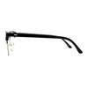 Iconic Brownline Half Rim Blue Light Blocking Computer Glasses Black Silver