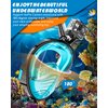 QingSong Full Face Snorkel Mask for Adults & Kids, Snorkeling Gear with Camera Mount, 180 Degree Panoramic View Snorkel Set Anti-Fog Anti-Leak