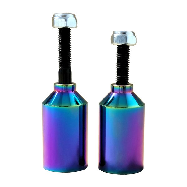 Envy Scooters Aluminum Peg Set with Axle Hardware - Oil Slick Pair - Lightweight & Durable Pro Scooter Pegs for Stunt Scooters