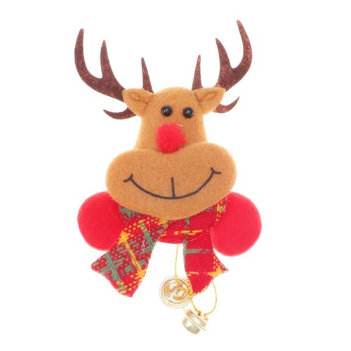 NUOBESTY Christmas LED Flashing Brooch Pins Lighted Brooch Christmas Brooch Bear Santa Elk Reindeer Christmas Ornaments Kids Christmas Gifts Party Supplies favors