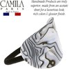 Camila Paris CP2966 French Hair Ponytail Holders Ties, Oval, Handmade, Gray, Strong Hold Grip Elastic Band Hair Clips for Women, No Slip Soft Flexible Styling Girls Hair Accessories, Made in France