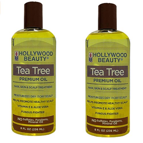 HOLLYWOOD BEAUTY Tea Tree Oil Skin &amp; Scalp Treatment 8 oz ( PACK OF 2 )