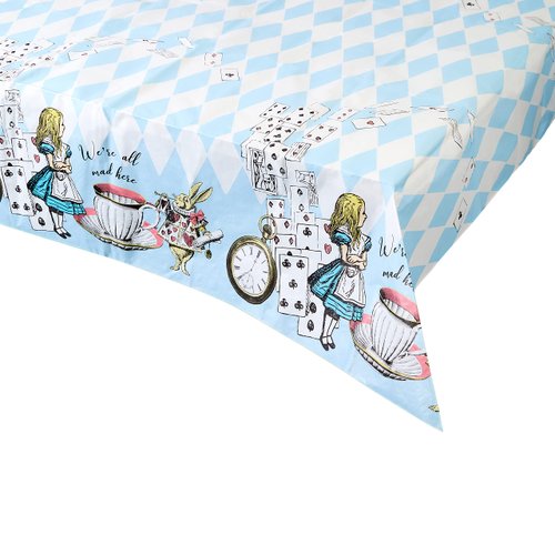 Talking Tables Blue Alice in Wonderland Paper Table Cover | Disposable Tablecloth, Home Recyclabl...