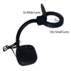 ELUCIDATE 2-in-1 5X Black Magnifier & Table Lamp | 3.5" Diameter | 12" Flexible Gooseneck | 11W Fluorescent Bulb | UL Approved | 110V | Ideal for Crafting, Reading, & Detailed Work