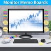 Monitor Memo Board, 2PCS Transparent Computer Monitor Memo Board, Monitor Side Panel Creative Desktop Memo Board, Acrylic Desktop Memo Board, Computer Sticky Note Holder for Home Office