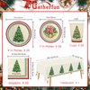 Christmas Party Supplies Serve 25, Christmas Tree Christmas bell Disposable Dinnerware Includes: Dinner Plates, Dessert Plates, Napkins, Cups, and Tablecloth, for Merry Christmas Party Decorations
