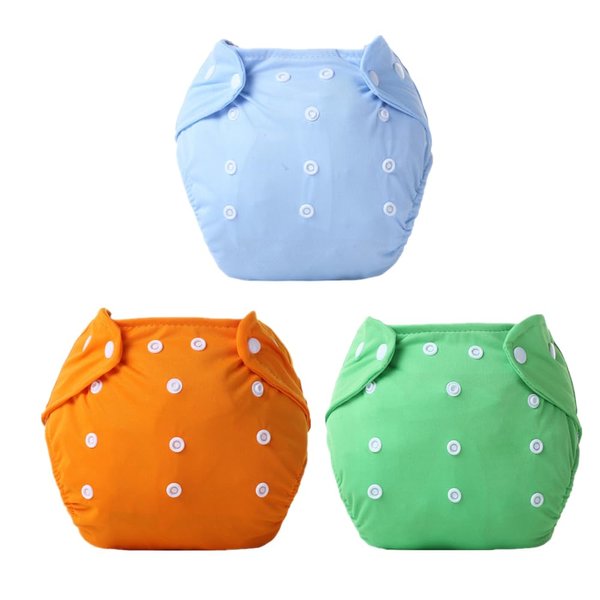 Reborn Baby Dolls Diapers for 17-24 Inch Newborn Baby Doll Diapers Reusable Adjustable Buttons 3-Piece Outfit Accessories
