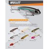 Bomber Lures Mullet Slow-Sinking Twitch, Walking Saltwater Fishing Lure, Excellent for Speckled Trout, Redfish, Stripers and More, 3 1/2", 5/8 oz, Silver Mullet