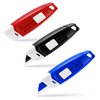 Sonuimy 2-Stage Retractable Ceramic Mini Box Cutter, Safety Box Opener with Lock, Magnetic Package Opener Keychain, Small Pocket Utility Knife Tool Knives for Warehouse Office Work Cardboard -3PCS