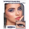 Navy Blue Waterproof Eyeliner Gel Pencil- 2Pcs Smudge Proof Long Lasting Retractable Eyeliner Pen, Creamy Eyeliner Waterline, Smoky Makeup Eye Liner Pencils for Women, Built-In Sharpener & Smudger-04