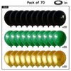 Balloons Green Black and Gold, 70pcs 12 Inch Dark Green Metallic Chrome Gold Black Latex Helium Balloons for Jungle Safari Theme Birthday Video Game Party Supplies Graduation Wedding Party Decorations