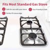 COZZIVITA Aluminum Gas Stove Burner Covers -Thicker Foil Square Burner Liners - Disposable Gas Range Protectors, 50 Pack（Outer diameter: 8.5 x 8.5 inch）