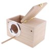PINVNBY Parakeet Nest Box Bird House Budgie Wood Breeding Box for Lovebirds, Parrotlets Mating Box (M:7.9 * 4.7 * 4.7 inch)