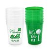 Nefelibata Golf Party Cups Let's Par-Tee Plastic Cups Golf Lover Gift 12PCS White Green Reusable Cups Golf Ball Cart Design Golf Themed Party Supply Favors Decor Bachelor Party Housewarming Gift 16oz