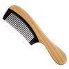 Breezelike Hair Comb - Fine Tooth Natural Sandalwood Buffalo Horn Comb - No Static Detangling Wooden Comb for Women, Men and Kids