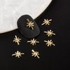 BAIYIYI Nail Art Studs 3D Gold Silver Star Nail Studs Nail Charms Star Shape Metal Nail Rivets Charms Gemstone Jewelry DIY Nail Art Decorations Manicure Supplies