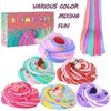 11 Packs Duo Color Butter Slime Kit with Scented DIY Slime for Girls and Boys, Super Soft, Non-Sticky Stress Relief Toy, Party Favors and Birthday Gift