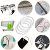 24 Pack Shower Curtain Rings, Rustproof Decorative Shower Curtain Hooks Metal Round Shower Ring Hooks for Bathroom Shower Rod (A-White)