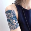 Oottati 2 Sheets Semi Permanent Waterproof Temporary Tattoos, 2 Weeks Long Last, 100% Plant-Based Ink Infinity Realistic Stickers, Tiger Lion Women Flower