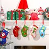 10 Pieces Felt Christmas Craft DIY Christmas Felt Stockings with Ornaments Handmade Sewing Sock Kits for Kids Christmas Favors Decorations Crafts Kits Christmas Party Hand DIY Supplies, 5 Styles