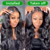 Vemalin Wear and Go Glueless Wigs Human Hair Pre Plucked Pre Cut Glueless Wigs 5x5 HD Lace Closure Wigs Human Hair 220% Density Body Wave Lace Front Wigs Human Hair for Women 28 Inch