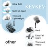 KevKev Lash Clusters Individual Lashes Flat Style Eyelash Clusters 144 Pcs Wispy Cluster Lashes Cluster Eyelash Extensions Thin Band & Soft (Taffee,D-10-18mix)
