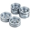 TOOMOD Aluminum Wheel Rim Set Wheel Hub for Tamiya Grasshopper,Hornet, Mighty Frog, Buggy Champ, Fast Attack, Fighting Buggy Upgrades Parts （Silvery）