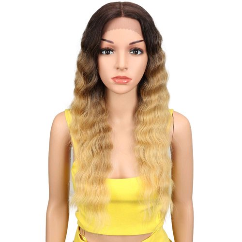Joedir Lace Front Wigs 24" Long Wavy Synthetic Wigs For Black Women 130% Density Wigs(TAT6/27/24E)