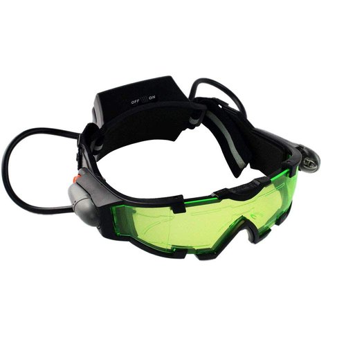 Weahre Spy Night Vision Goggles, Adjustable LED Night Goggles with Flip-Out Lights Green Lens for Kids Christmas Birthday Gifts Racing Bicycling, Skying to Protect Eyes (LNVG00)