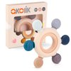 akolik Teething Toys for Babies, Baby Teethers Toy Teething Ring Silicon, Grasping Teething Toy, BPA Free Teething Nursing Accessories for 3+ Months Boy, Girl Toddlers