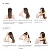 DOORES Human Hair Wire Hair Extensions Dark Brown to Chestnut Brown 16 Inch 95g Wire Hair Extensions Straight Invisible Hairpiece with Transparent Line