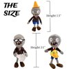 6Pcs Plants vs Zombies Plush Toys Zombie Sets,Ducky Newspaper Conehead Zombie,Sunflower Chomper Cherry Bomb Plant Soft Plants vs Zombies Toys PVZ Plush 1 2 for Birthday,Party,Halloween & Christmas