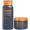 Cantu Men's Hair Care 2-piece Set: 3 in 1 Shampoo, Conditioner, and Body Wash & Leave-In Conditioner