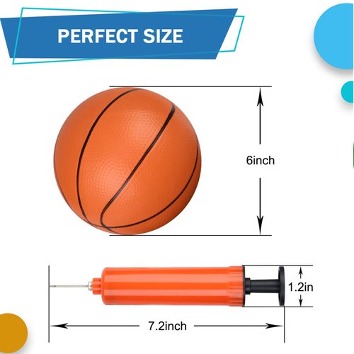 5" Mini Basketball for Mini Basketball Hoop, Beach Sand Basketball for Kids Adults, Suits for Over The Door Basketball Hoop, Replacement Balls for Indoor Outdoor Sport Game Gift, 3PCS (Orange)