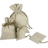 Rina's Garden Linen Drawstring Bags, Jute Cord, 4" x 6" - 12 Pack