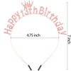 Atoden 13th Birthday Decorations for Girls Rose Gold 13 Year Old Tiara Crown Headbands for Girls Head Band 13th Birthday Gifts for Girls